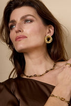 Aura Round Statement Earrings Eloise Closet Jewelry