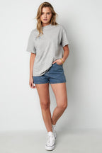 Circle Letter  Cotton T-Shirt Eloise Closet