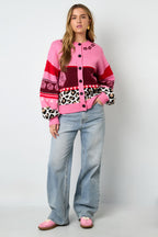 Eloise Closet Floral Print Knit Cardigan
