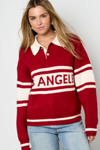 City Letter Collar Sweater Eloise Closet