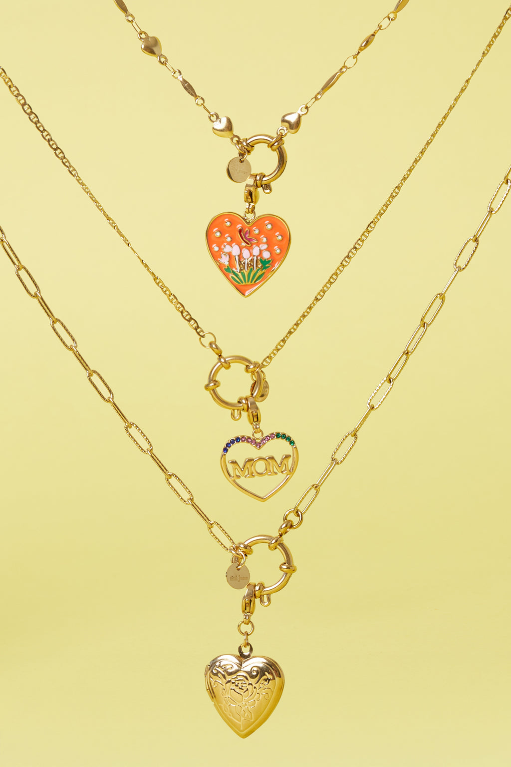 Mom Heart Charm Pendant