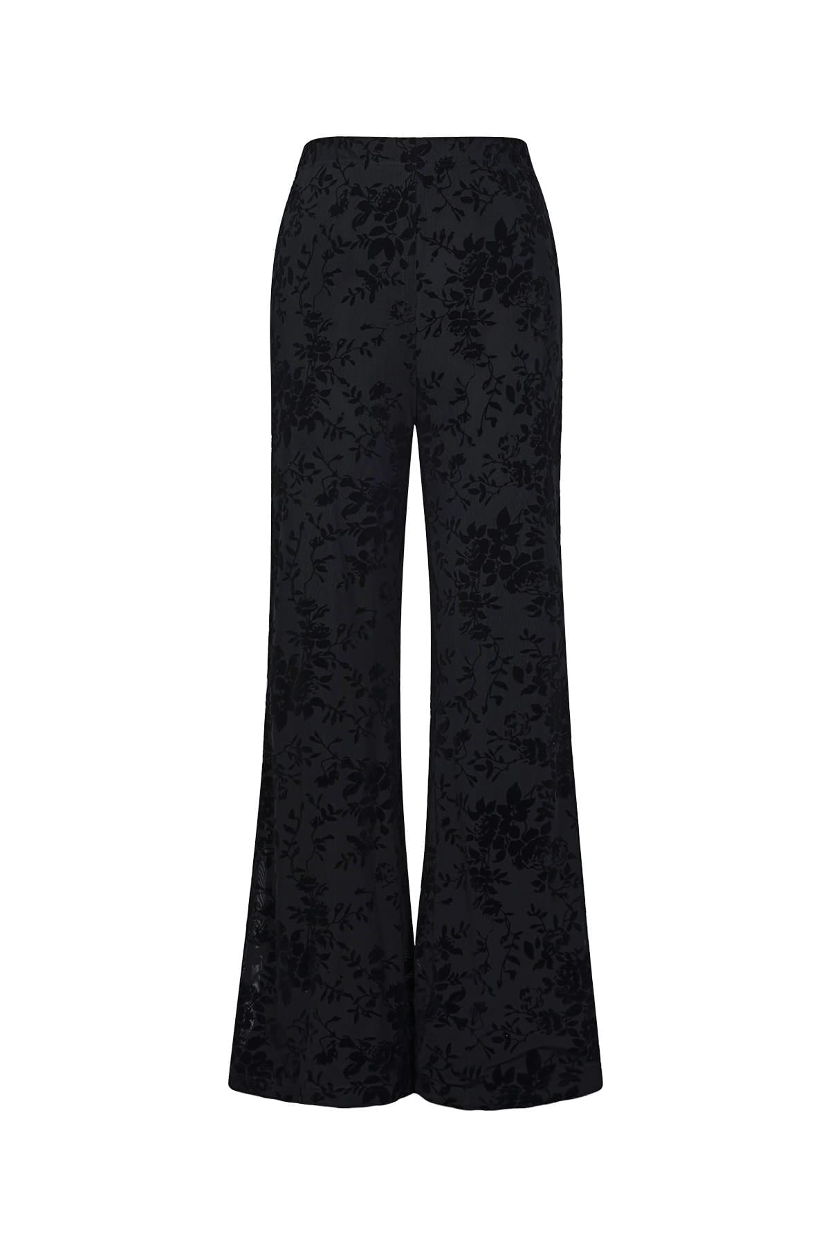 Suede Bloom Flare Pants Eloise Closet