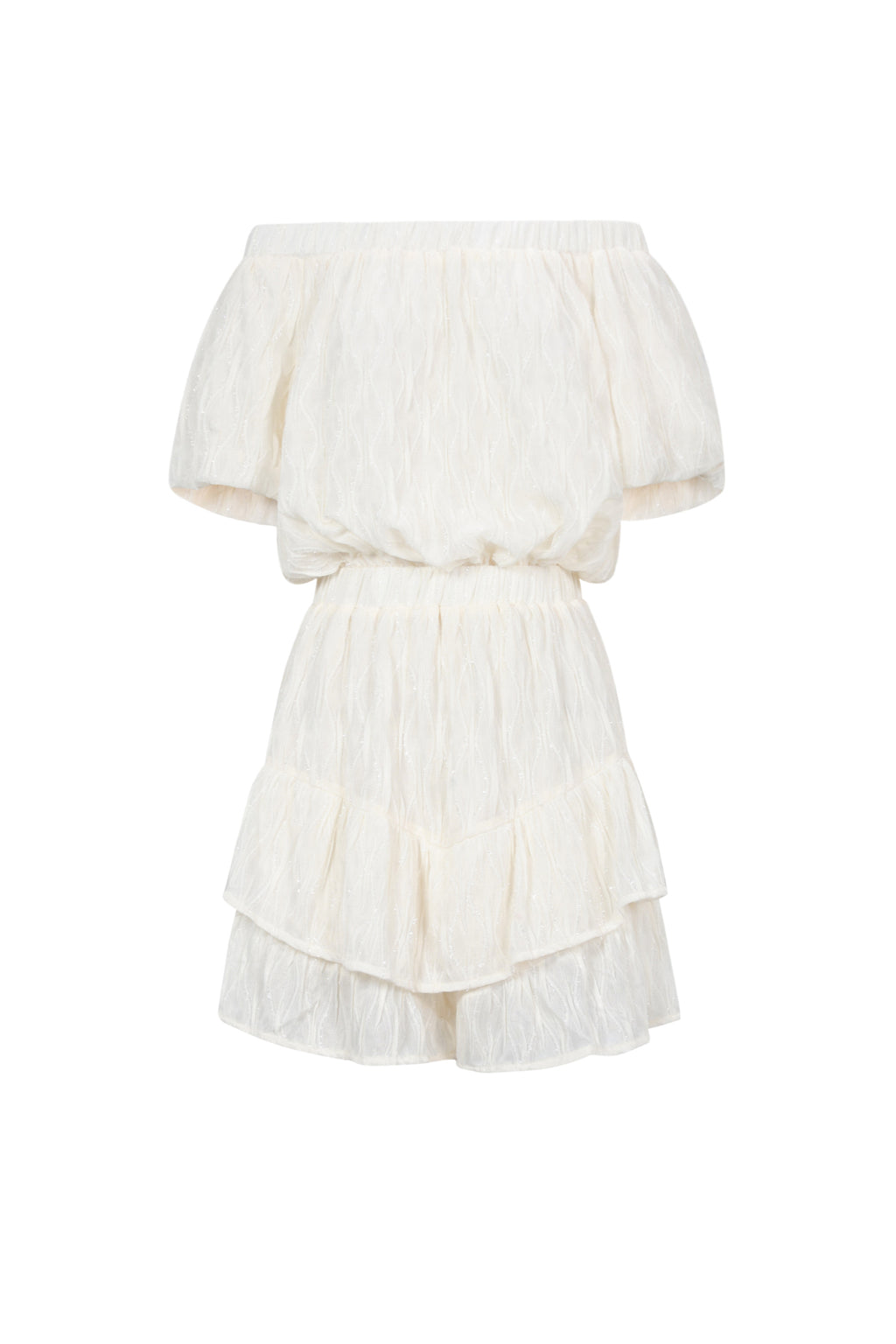 Eloise Closet Off-Shoulder Ruffle Bodysuit Woven Polyester