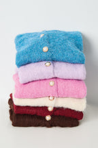 Elosie loset Knit Cardigan Casual Solid Color