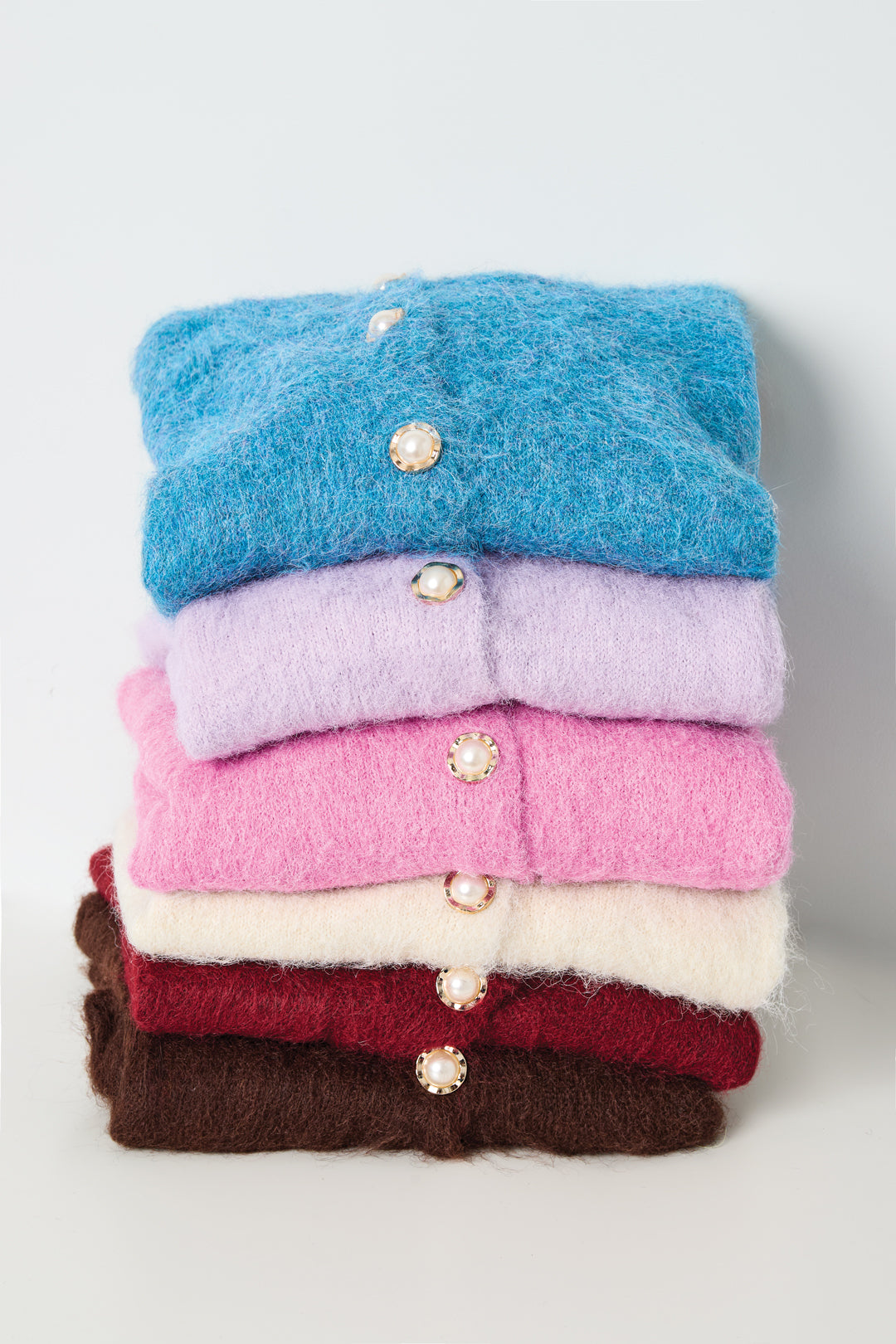 Elosie loset Knit Cardigan Casual Solid Color