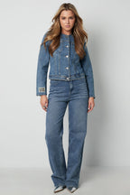 Denim Cropped Jacket Women – Classic Fit Eloise Closet