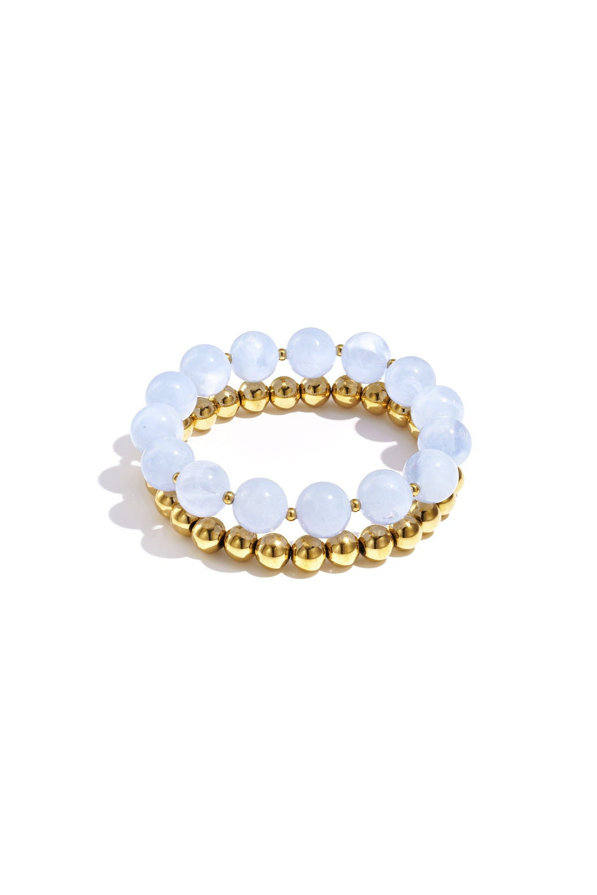 Bracelet set with round beads