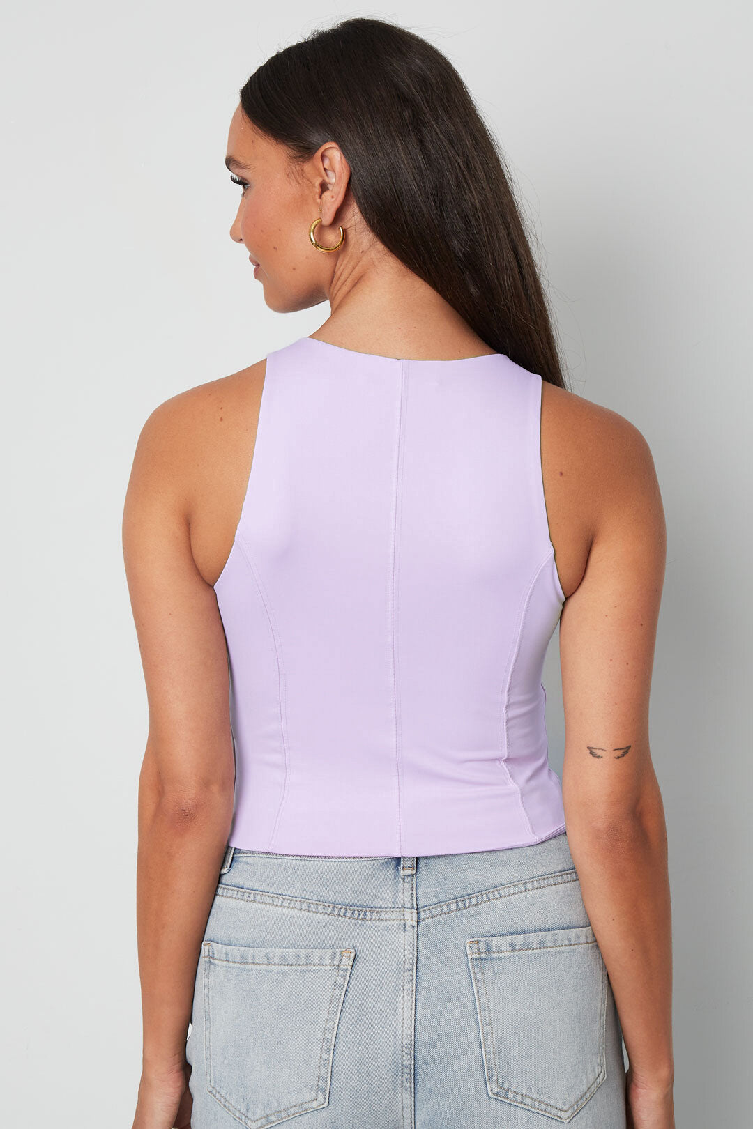Seam Detail Sleeveless Summer Top Eloise Closet
