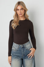 Eloise Closet Knitted Shapewear Bodysuit Basic Solid Color