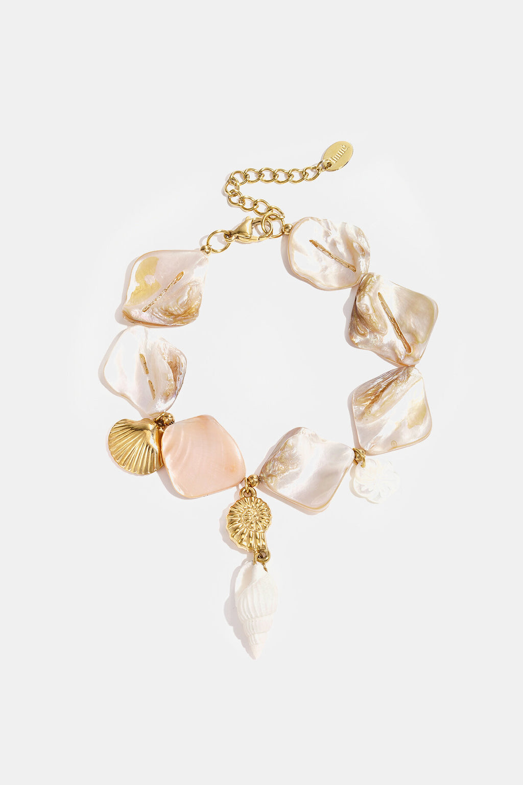Seashell Charm Bracelet Beige Eloise Closet Jewelry