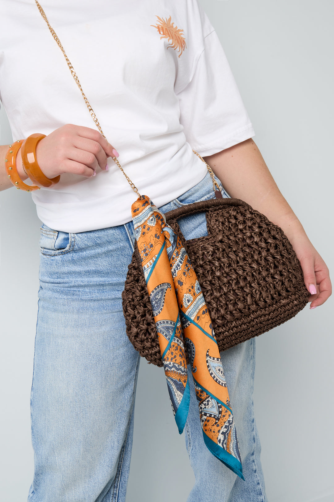 Beach Straw Square Bag Eloise Closet