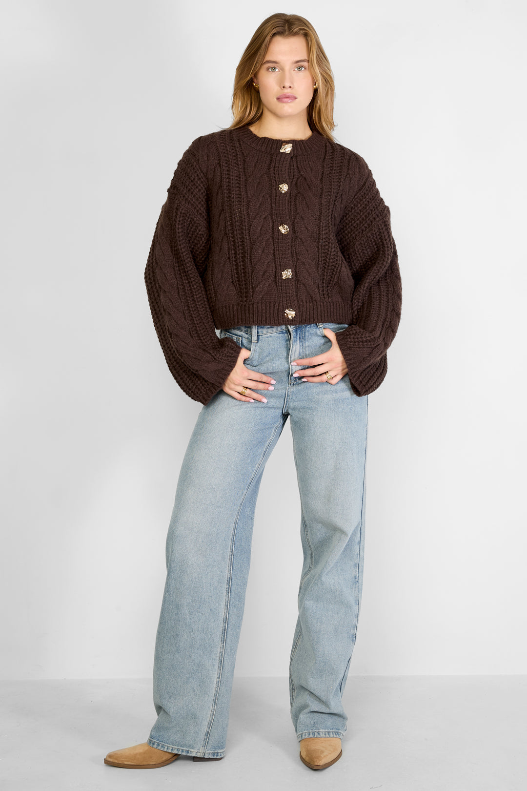 Eloise Closet Cable Knit Cardigan