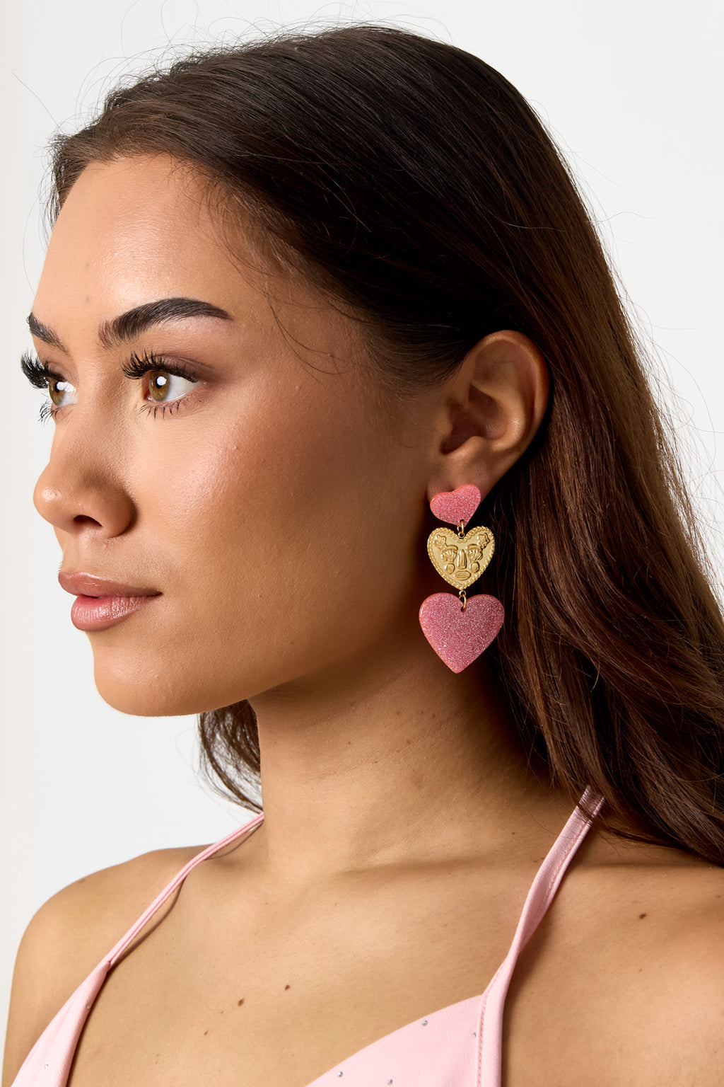 Glitter Heart Statement Earrings Eloise Closet Jewelry