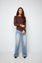 Dotted Long Sleeve Top Eloise Closet
