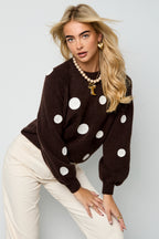 Playful Dot Knit Sweater Eloise Closet