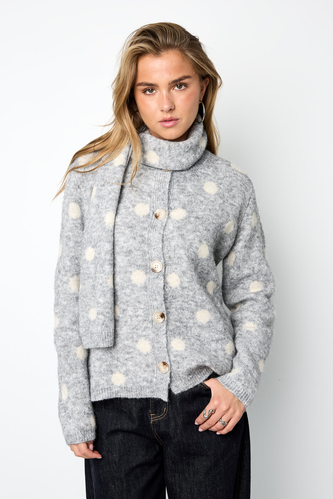 The Hairy Polkadot Scarf Sweater