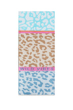 Striking scarf with prints and text