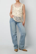 Glitter Crochet Beach Top Eloise Closet