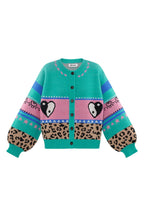 Eloise Closet Oversized Knit Patterned Cardigan Patterned Design