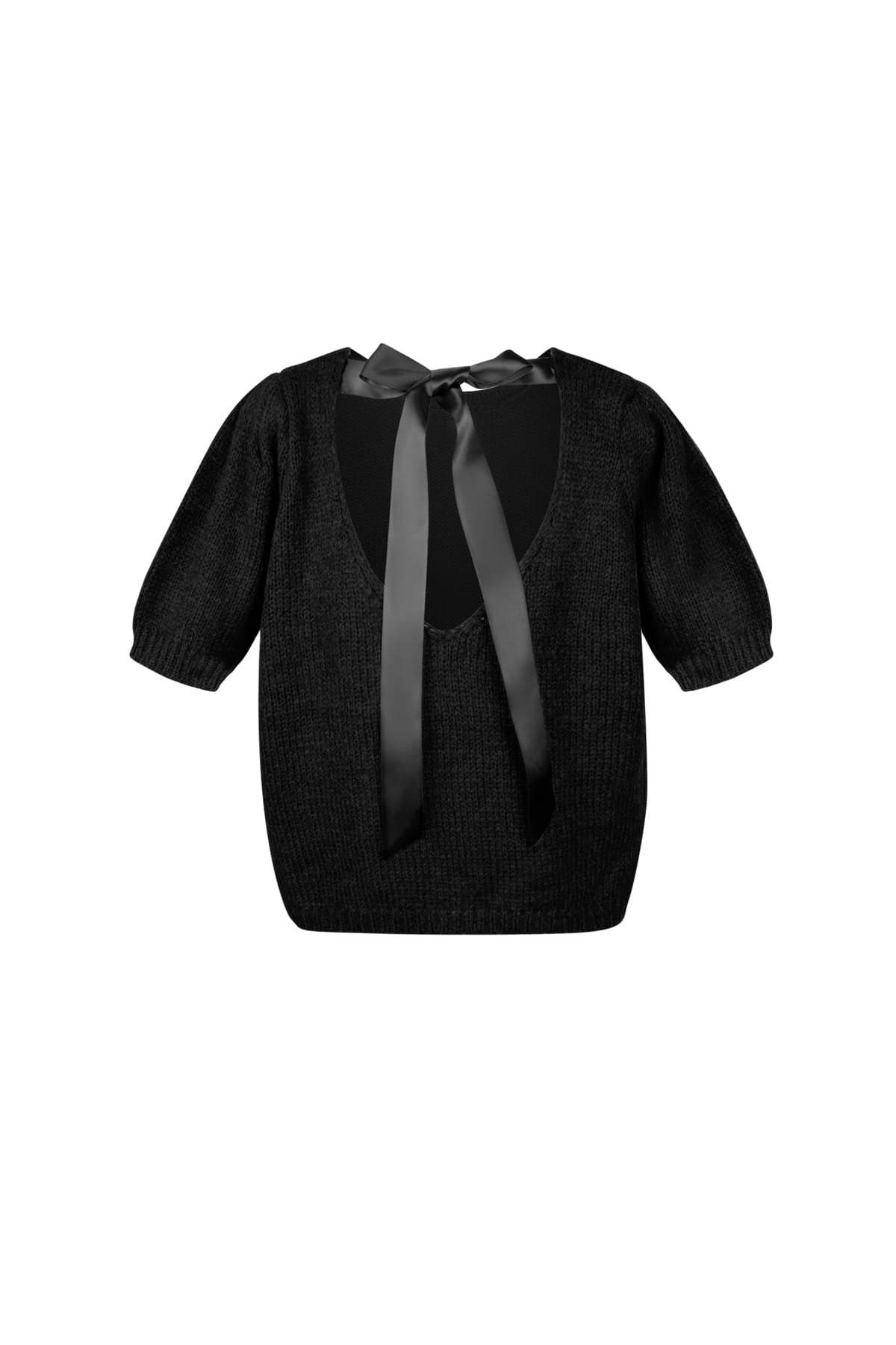 Open Back Tie Short Sleeve Top Eloise Closet