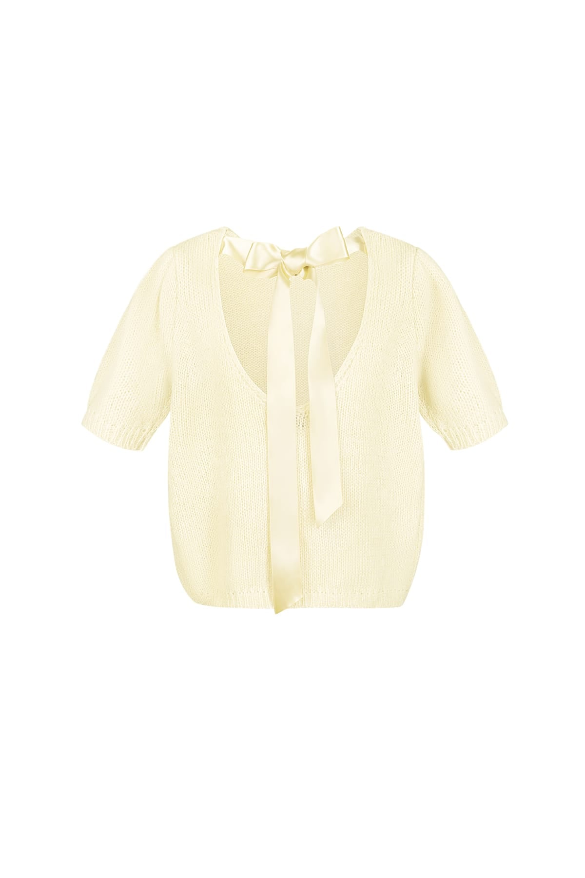 Open Back Tie Short Sleeve Top Eloise Closet