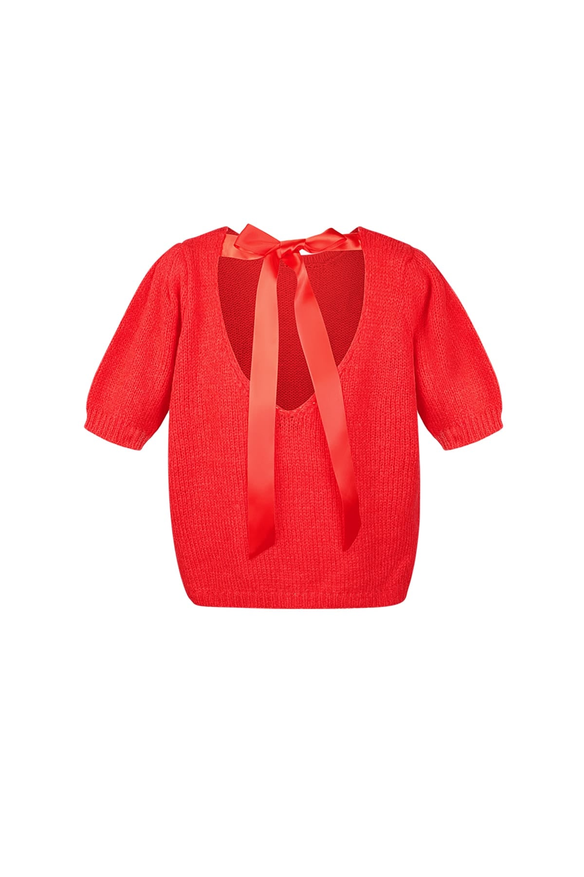 Open Back Tie Short Sleeve Top Eloise Closet