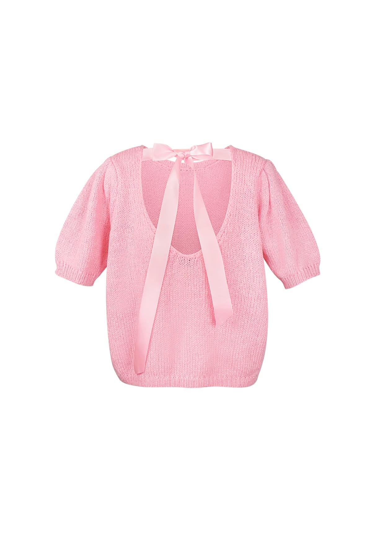 Open Back Tie Short Sleeve Top Eloise Closet