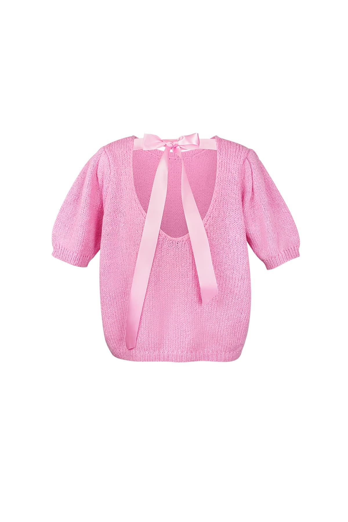 Open Back Tie Short Sleeve Top Eloise Closet