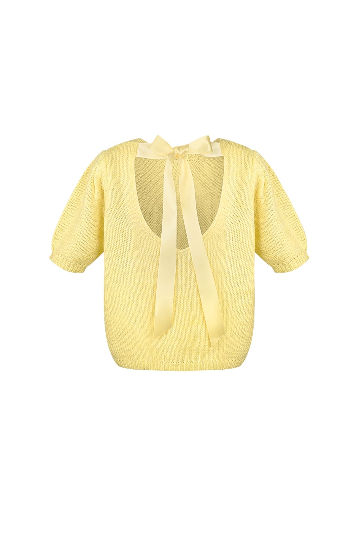 Open Back Tie Short Sleeve Top Eloise Closet