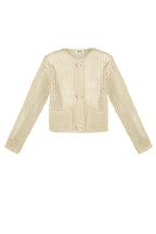 Eloise Closet Crochet Open Front Cardigan