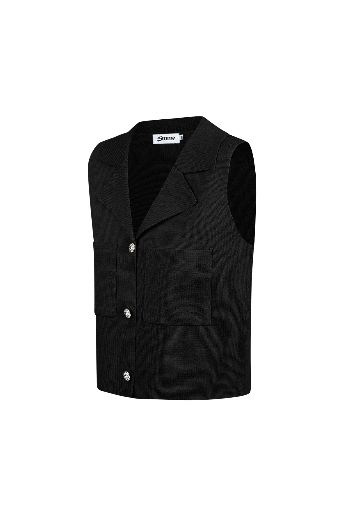 Silky Button V-Neck Top Eloise Closet