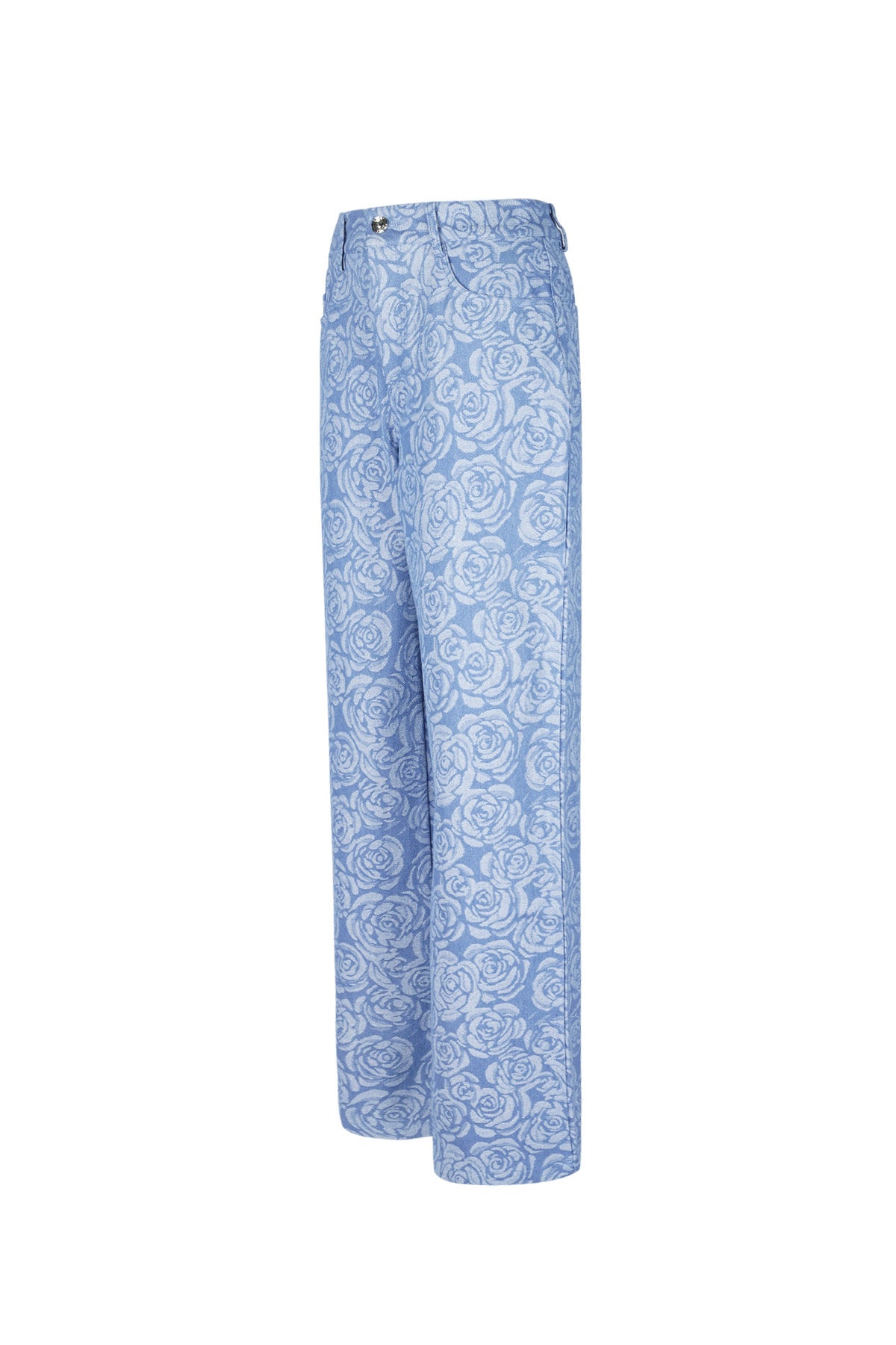 Cotton Woven Straight Leg Pants Casual Floral Print Eloise Closet
