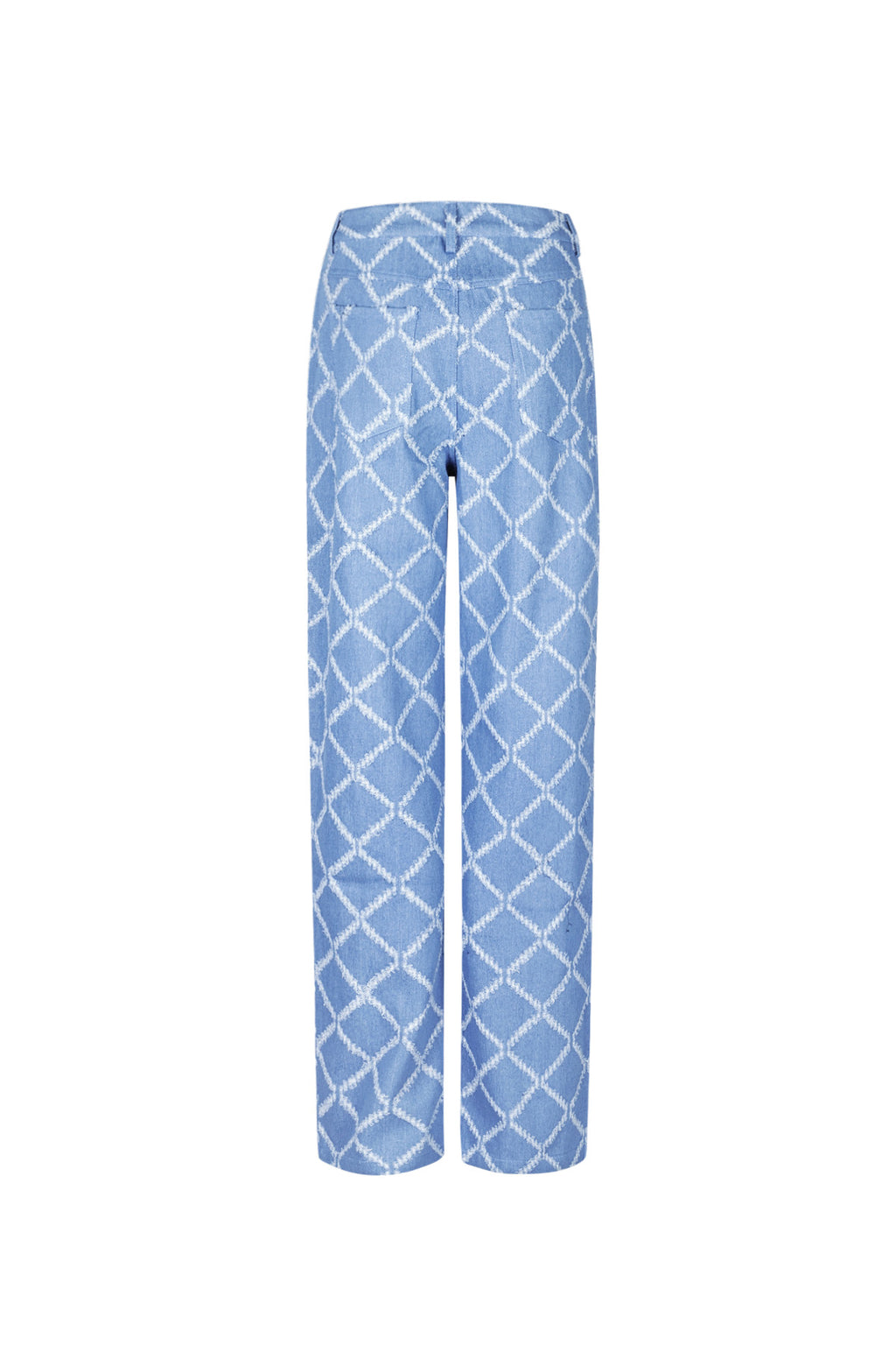 Cotton Woven Women's Straight Leg Pants Plaid Casual Eloise Closet