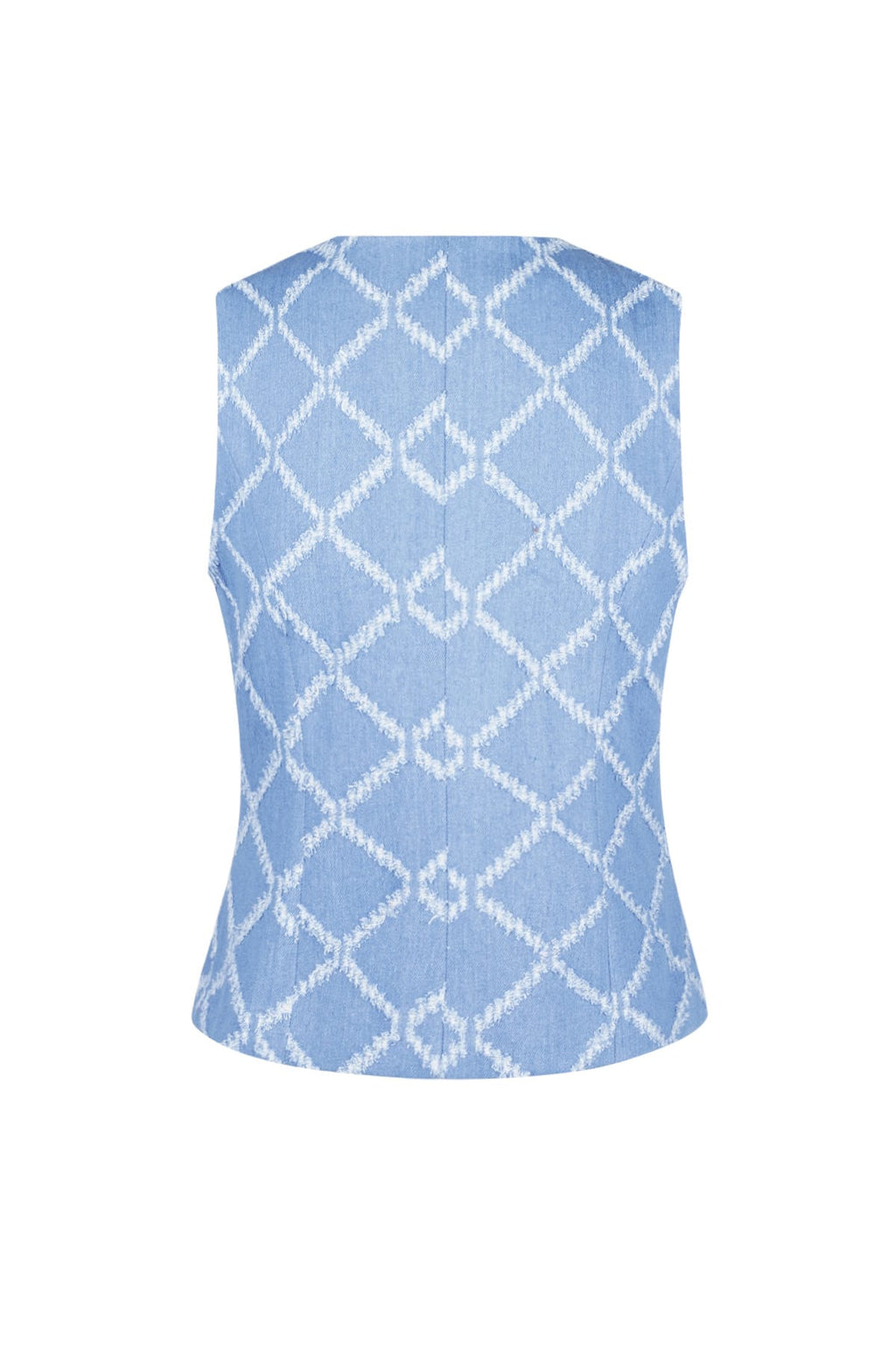 Geo Button Sleeveless Top Eloise Closet
