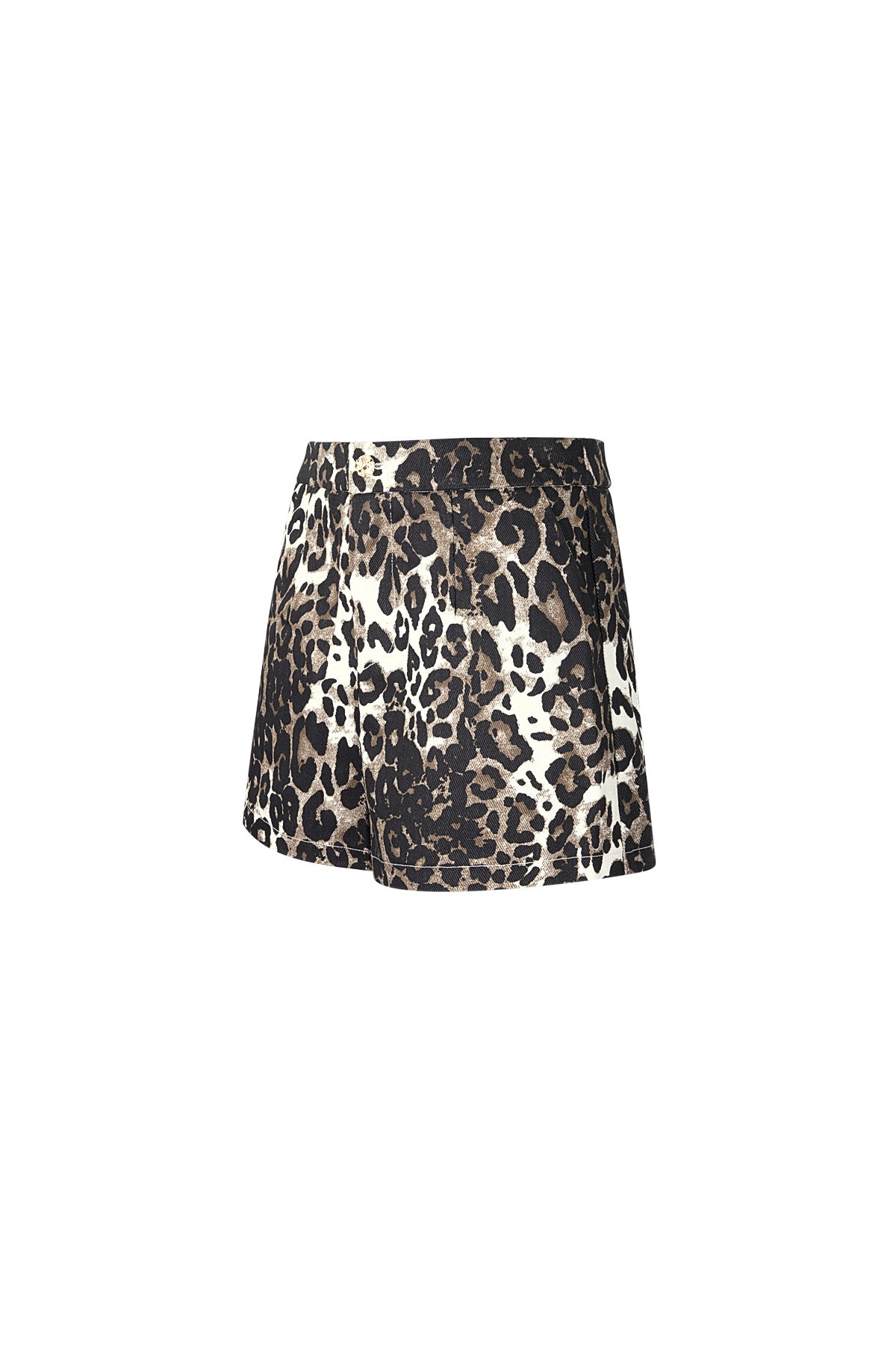 Eloise Closet Cotton Shorts Leopard Print High Waist