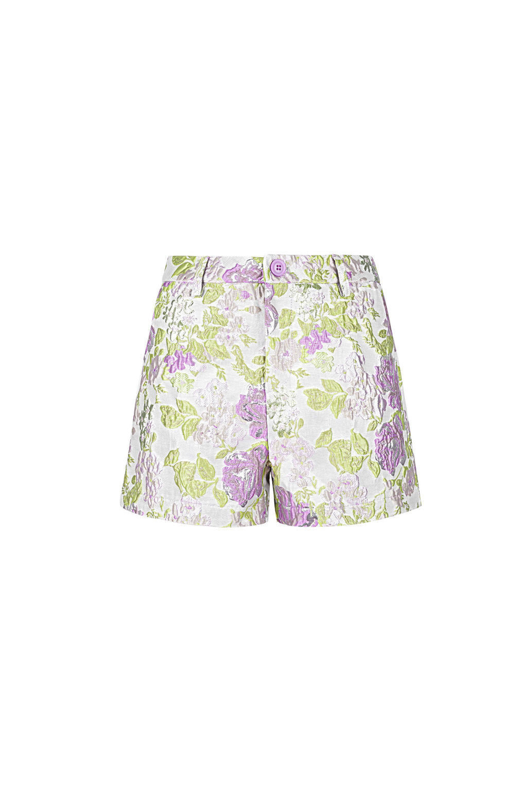 Eloise Closet Elegant Floral Shorts Woven Polyester
