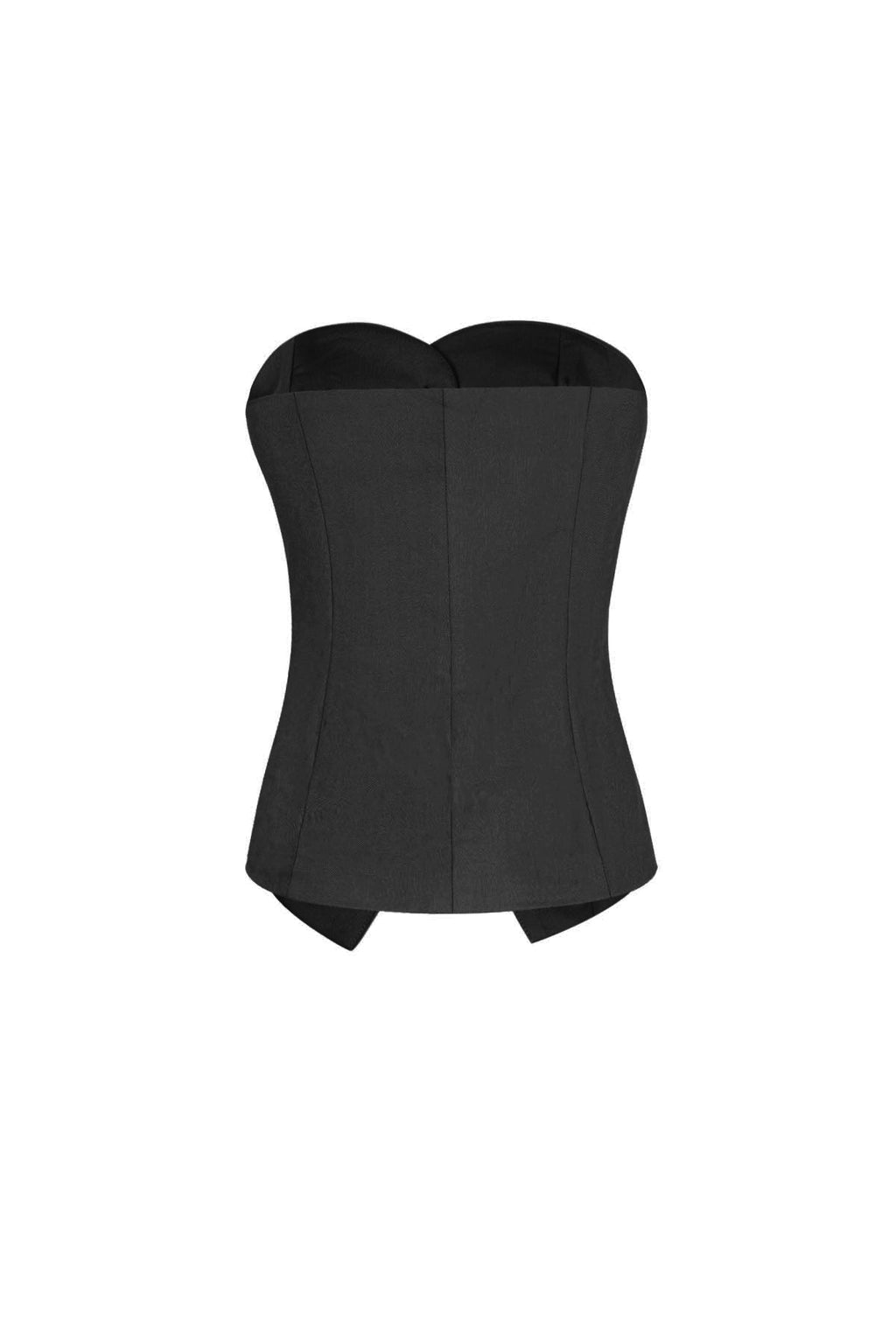 Structured Button Sleeveless Top Eloise Closet