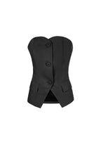 Structured Button Sleeveless Top Eloise Closet