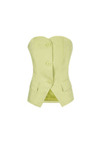 Structured Button Sleeveless Top Eloise Closet