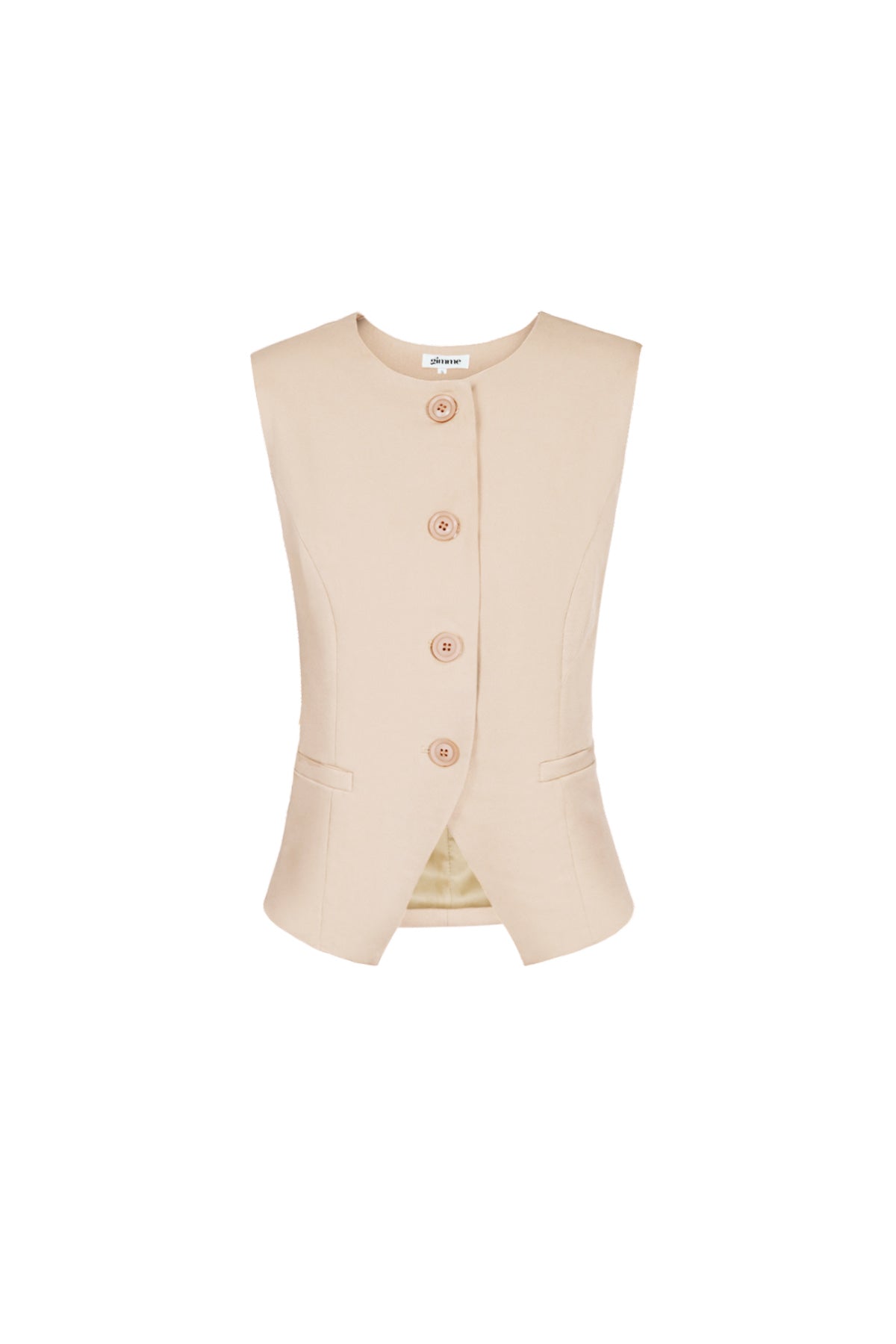 Tailored Button-Down Sleeveless Top Eloise Closet