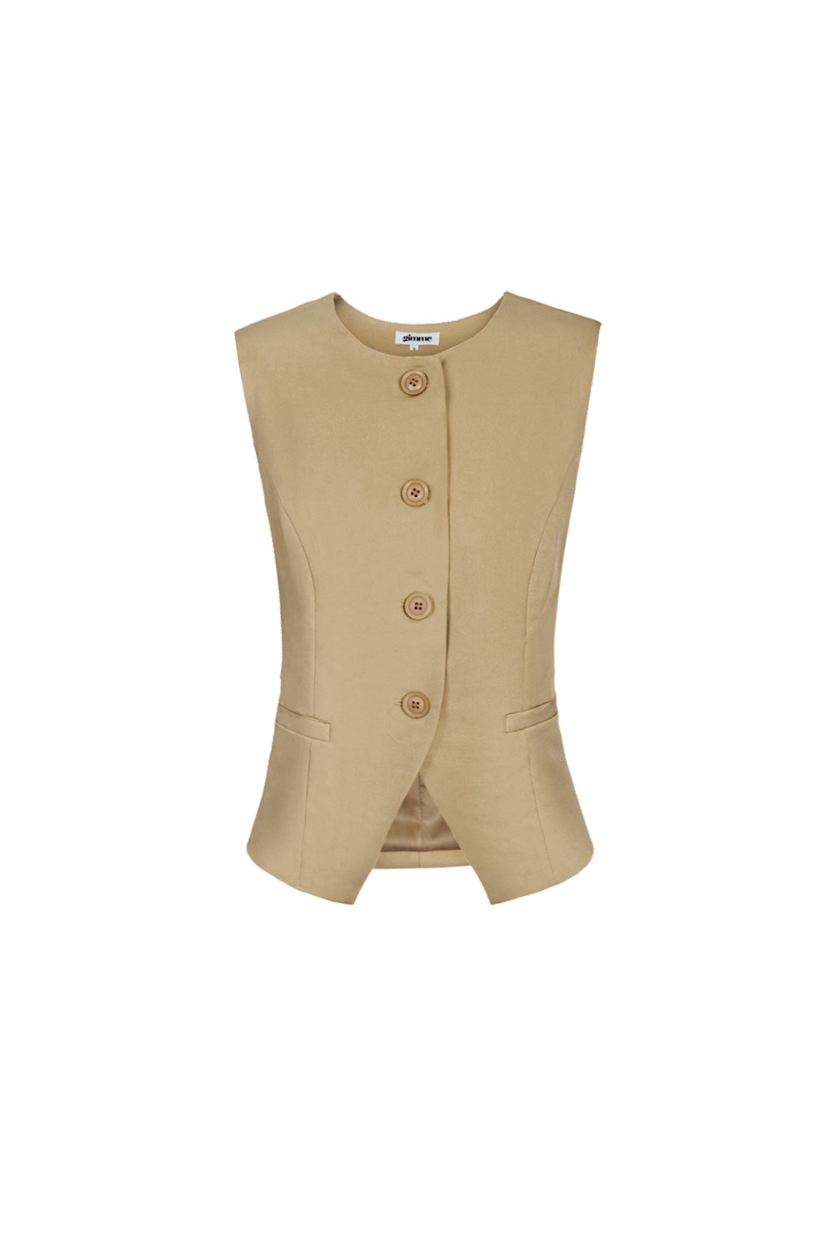 Tailored Button-Down Sleeveless Top Eloise Closet
