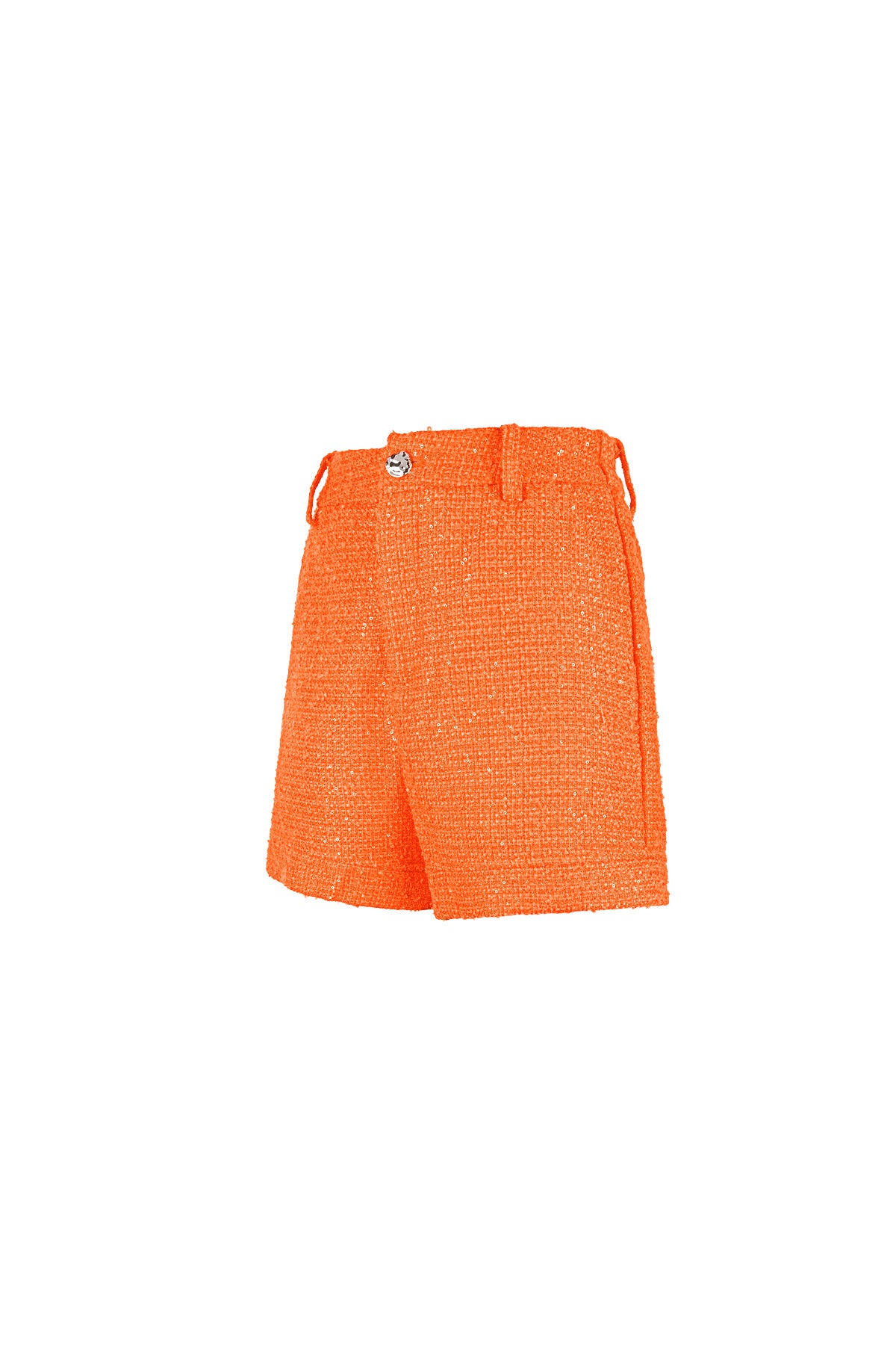 High-Waisted Orange Summer Shorts Eloise Closet