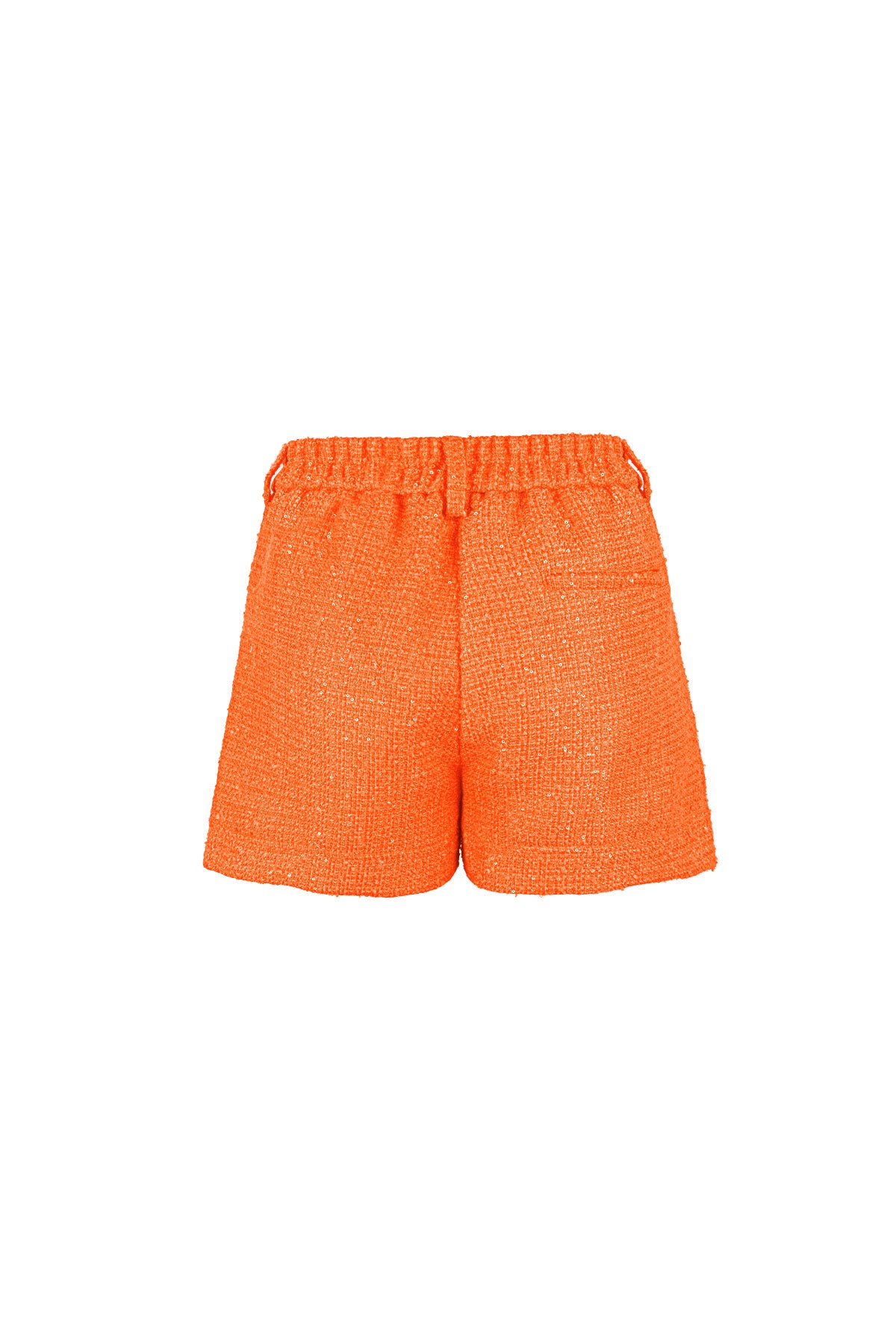 High-Waisted Orange Summer Shorts Eloise Closet