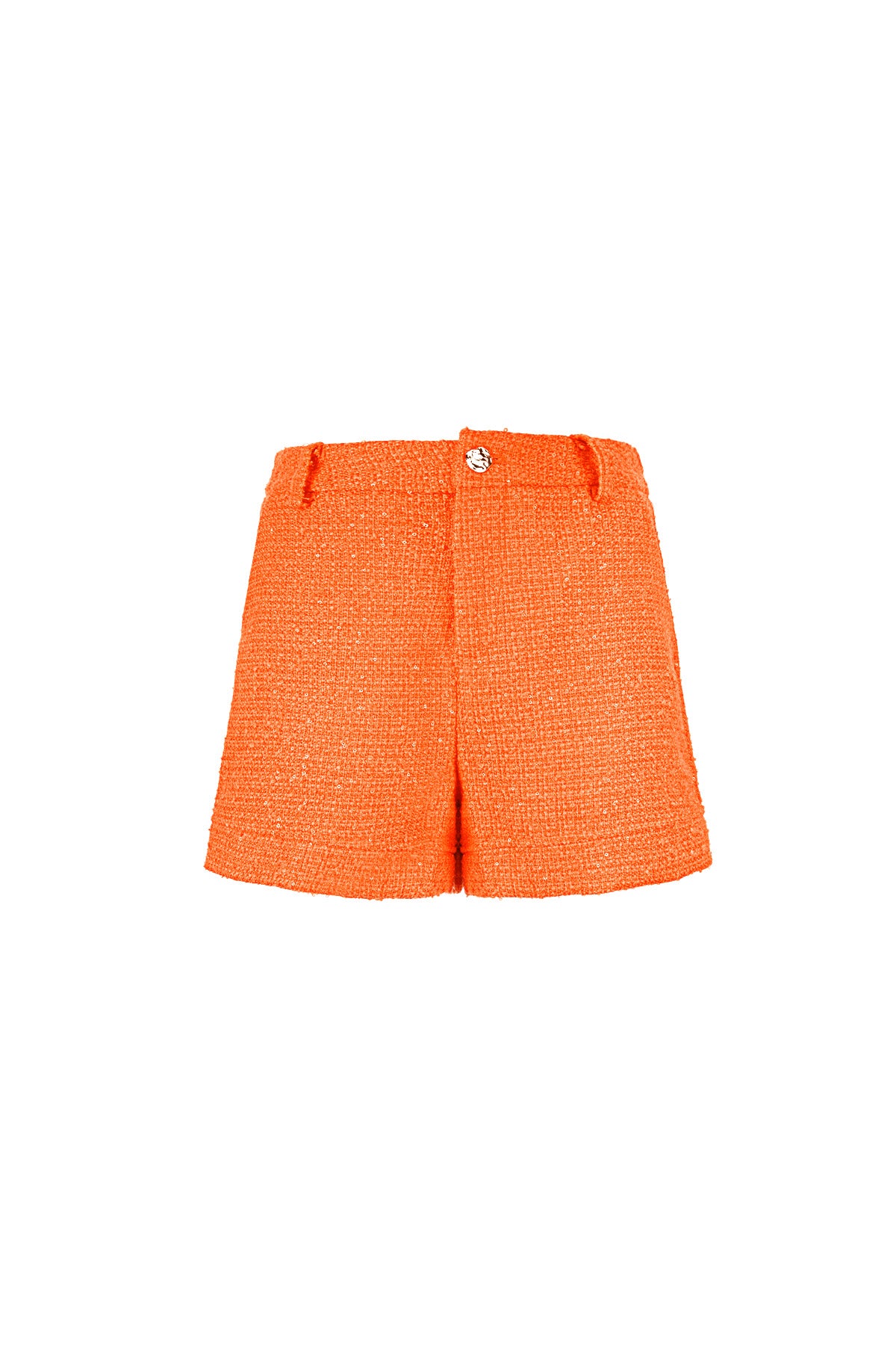 High-Waisted Orange Summer Shorts Eloise Closet