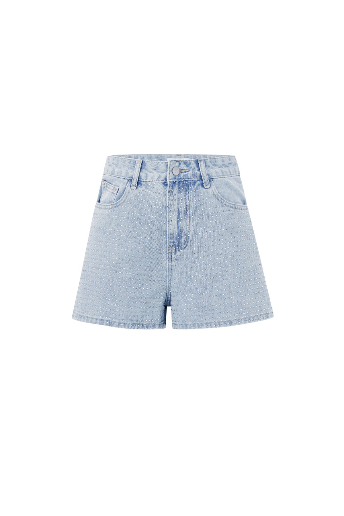 Eloise Closet High Waist Perforated Denim Shorts
