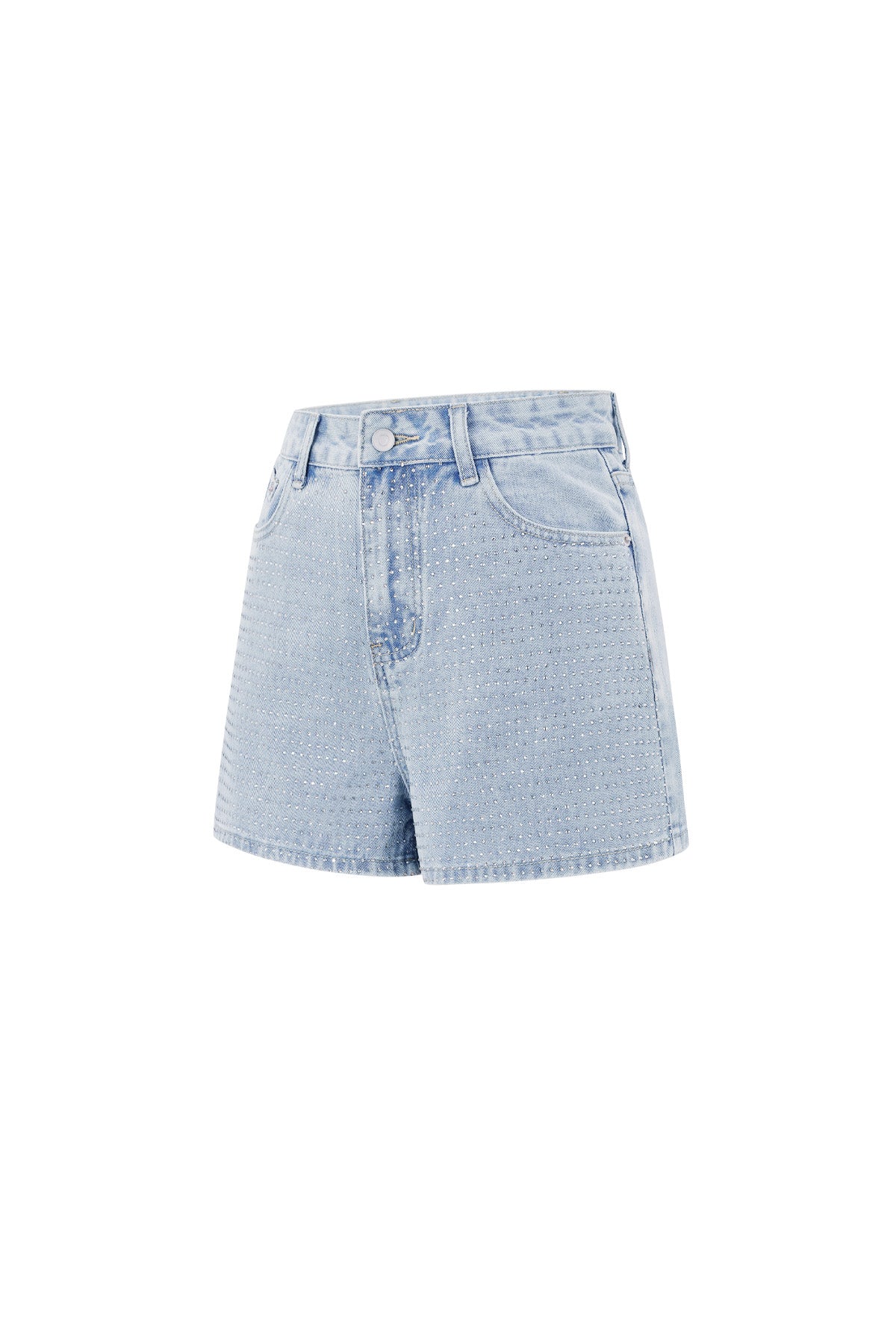 Eloise Closet High Waist Perforated Denim Shorts
