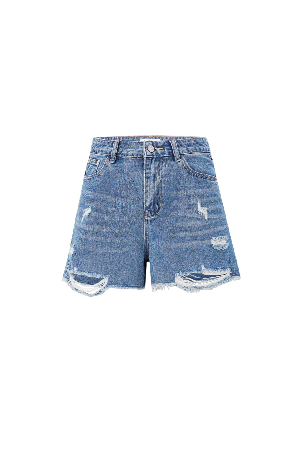 Eloise Closet | Distressed High Waist Denim Shorts