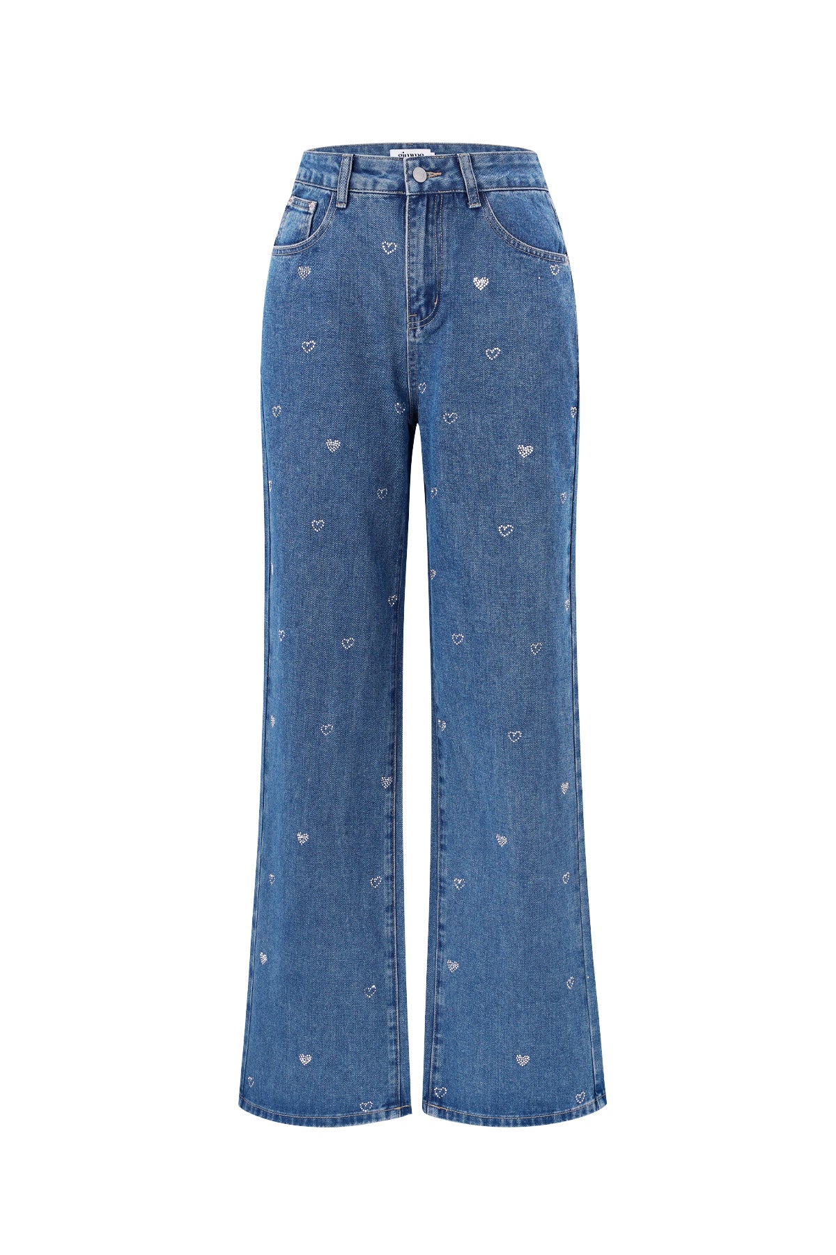Eloise Closet Heart Embroidery Straight-Leg Denim – Playful & Polished