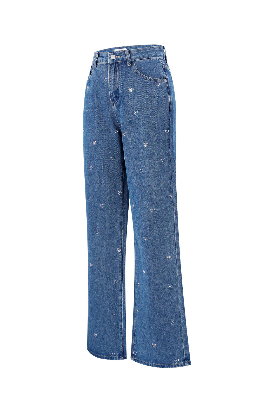 Eloise Closet Heart Embroidery Straight-Leg Denim – Playful & Polished