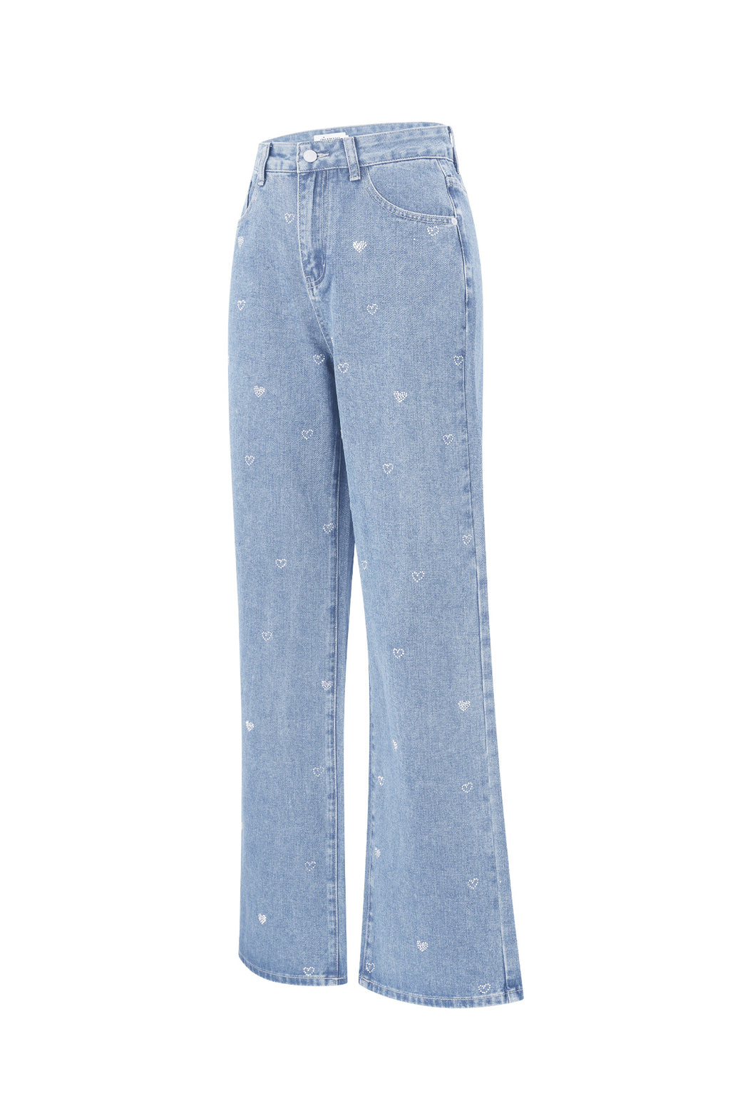 Eloise Closet Heart Embroidery Straight-Leg Denim – Playful & Polished